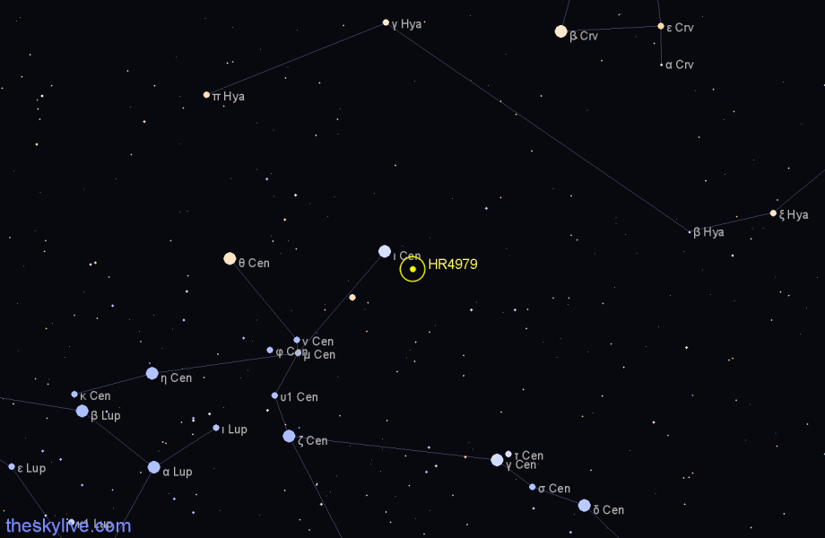 Finder chart HR4979 star