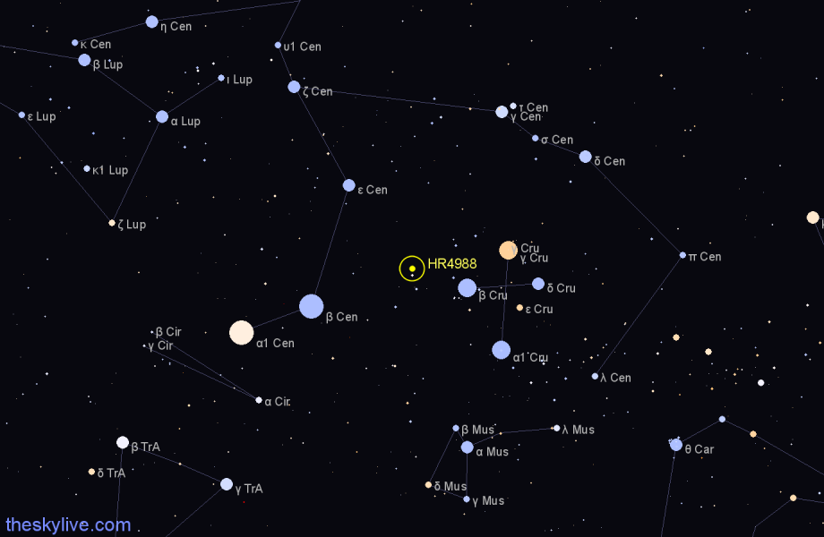 Finder chart HR4988 star