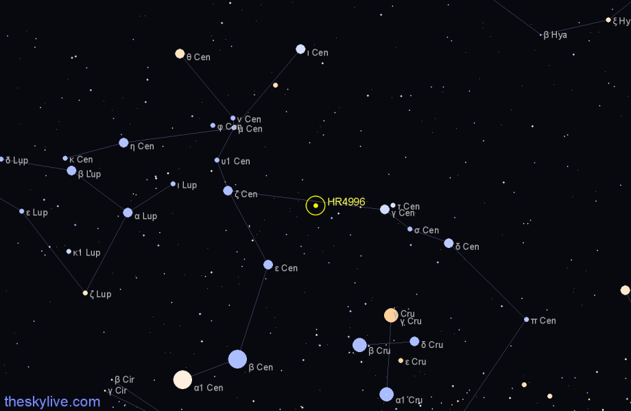Finder chart HR4996 star