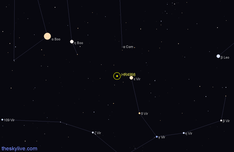 Finder chart HR4998 star
