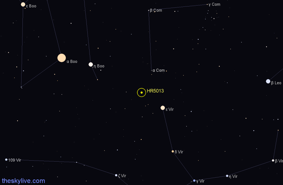 Finder chart HR5013 star