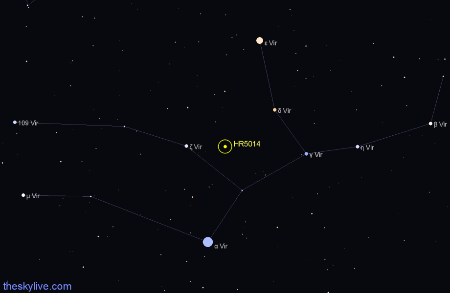 Finder chart HR5014 star