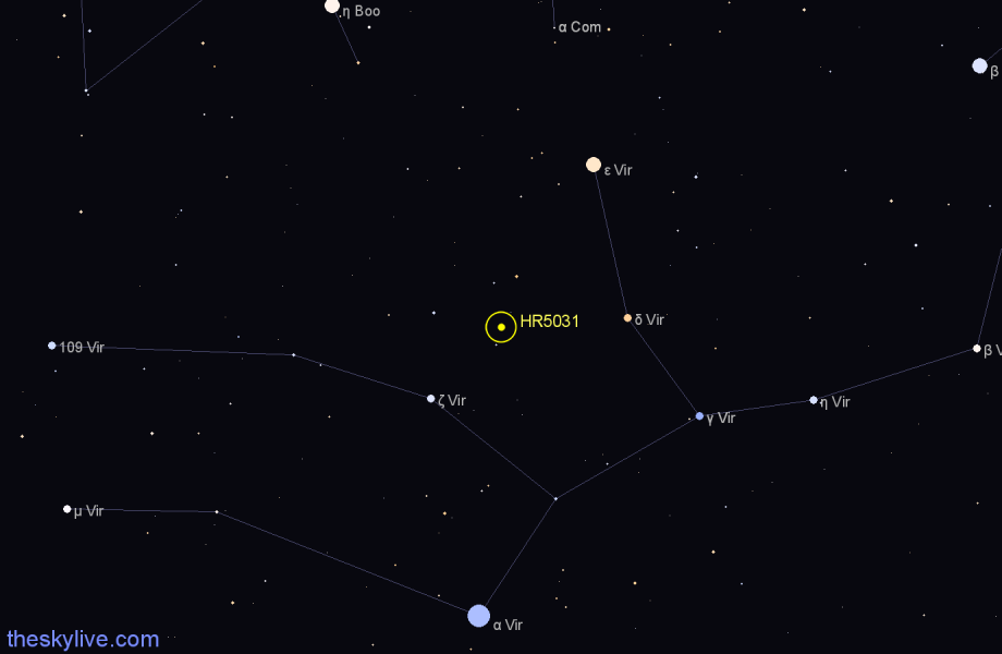 Finder chart HR5031 star