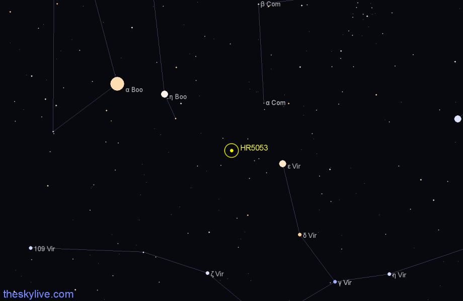 Finder chart HR5053 star