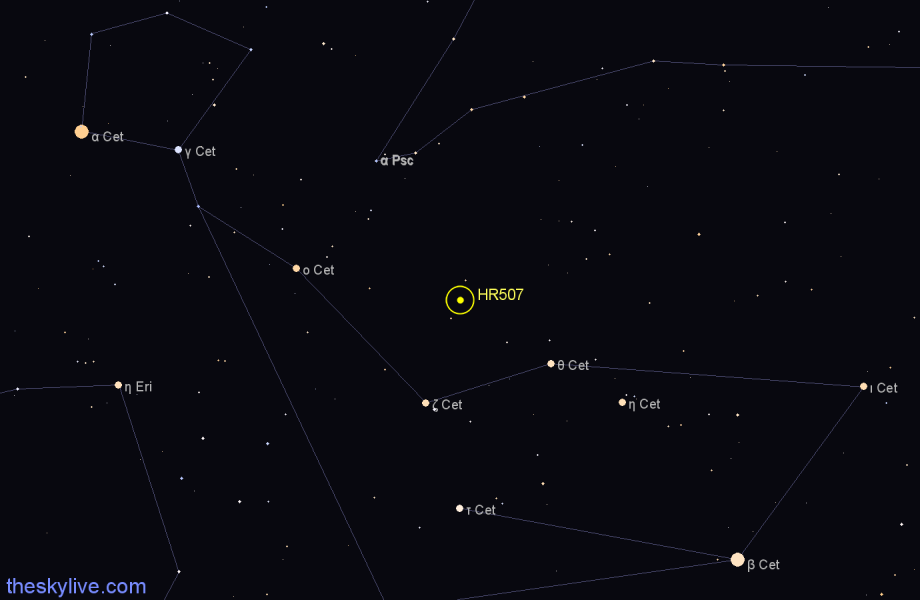 Finder chart HR507 star