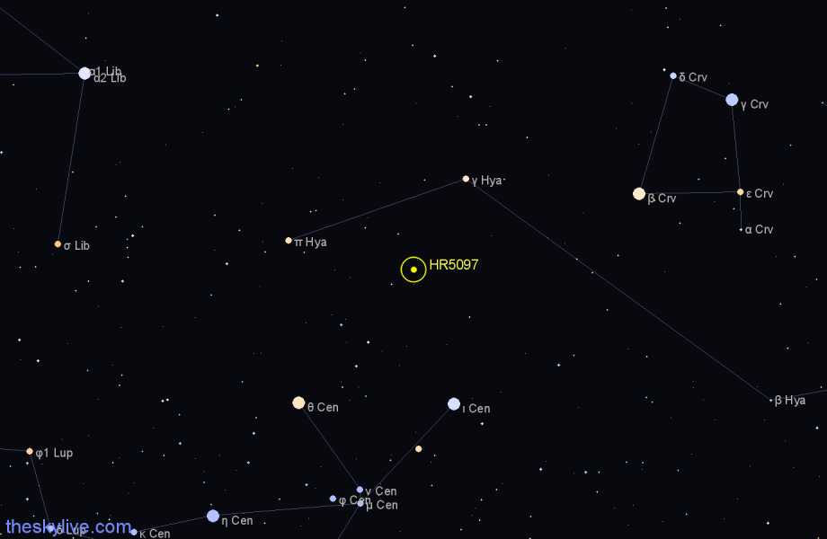 Finder chart HR5097 star