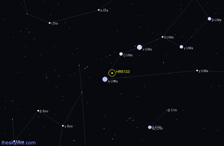 Finder chart HR5133 star