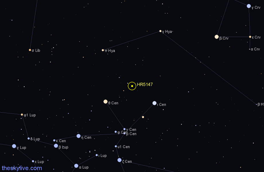 Finder chart HR5147 star