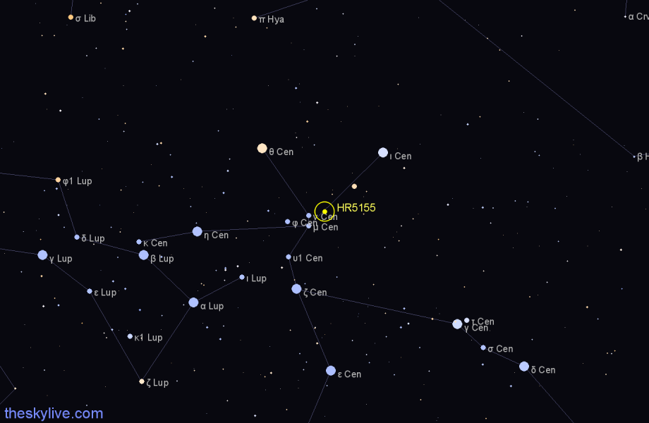 Finder chart HR5155 star