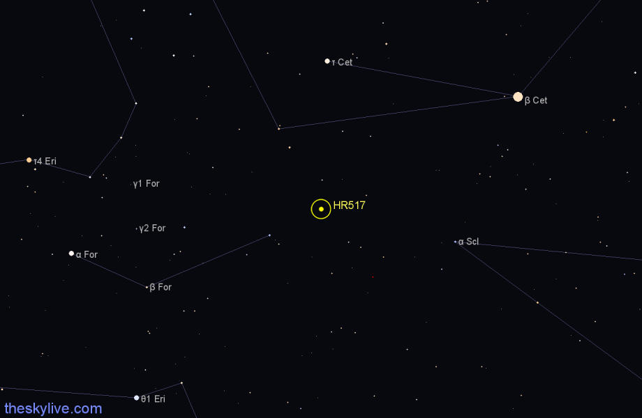 Finder chart HR517 star