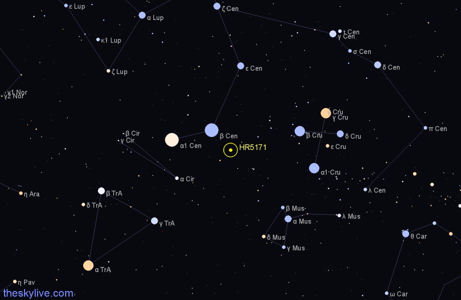 Finder chart HR5171 star