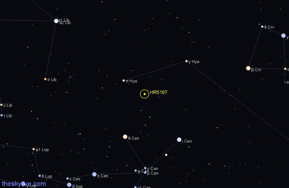 Finder chart HR5197 star