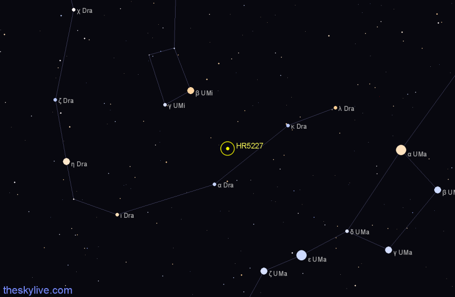 Finder chart HR5227 star