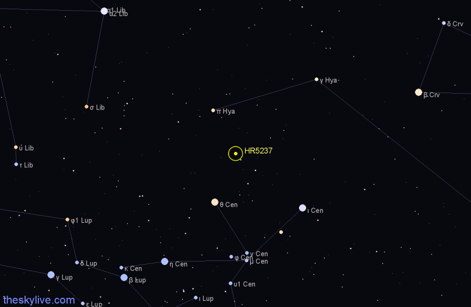 Finder chart HR5237 star
