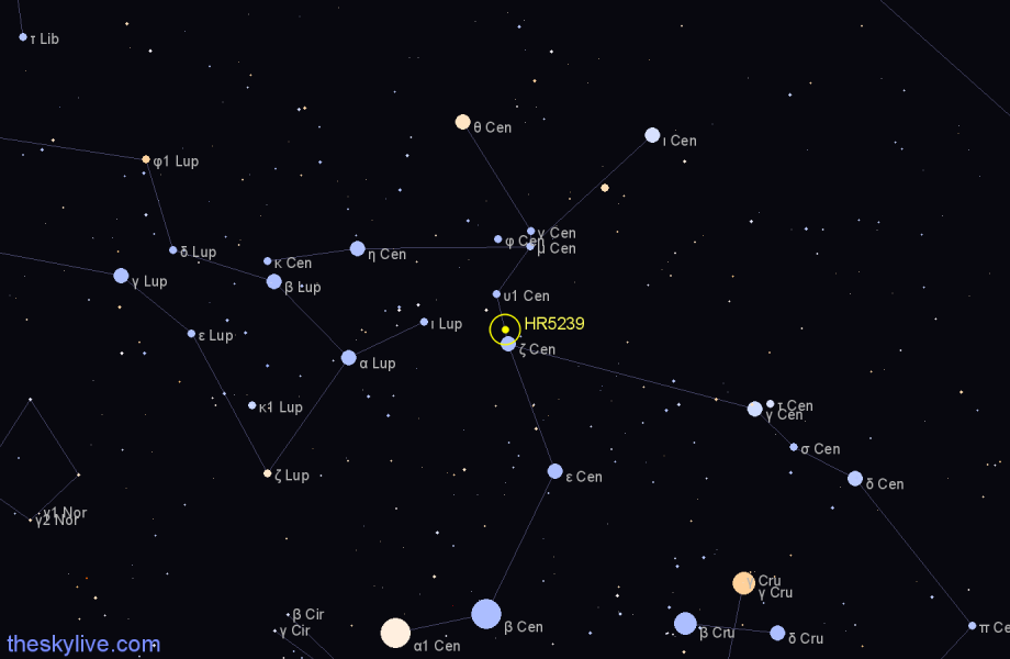Finder chart HR5239 star