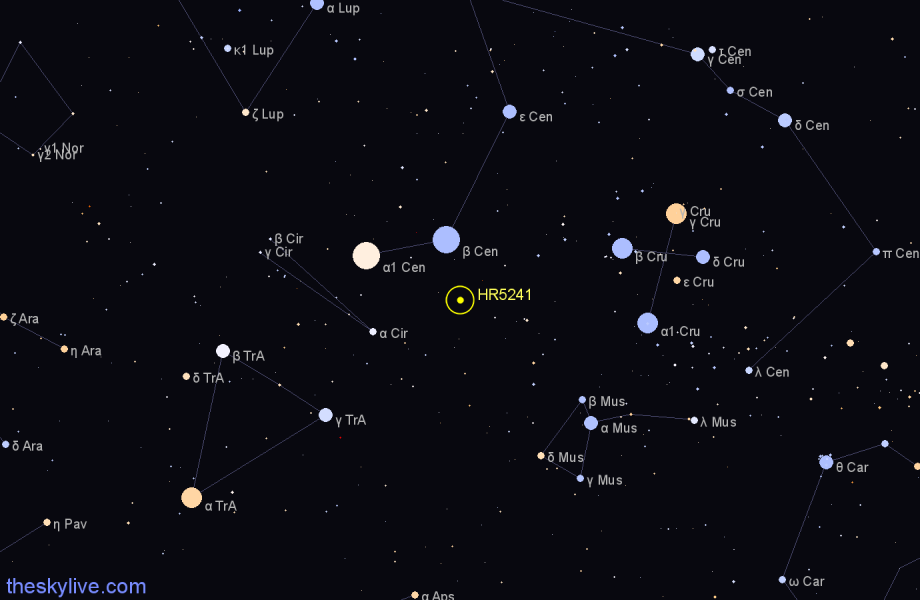 Finder chart HR5241 star