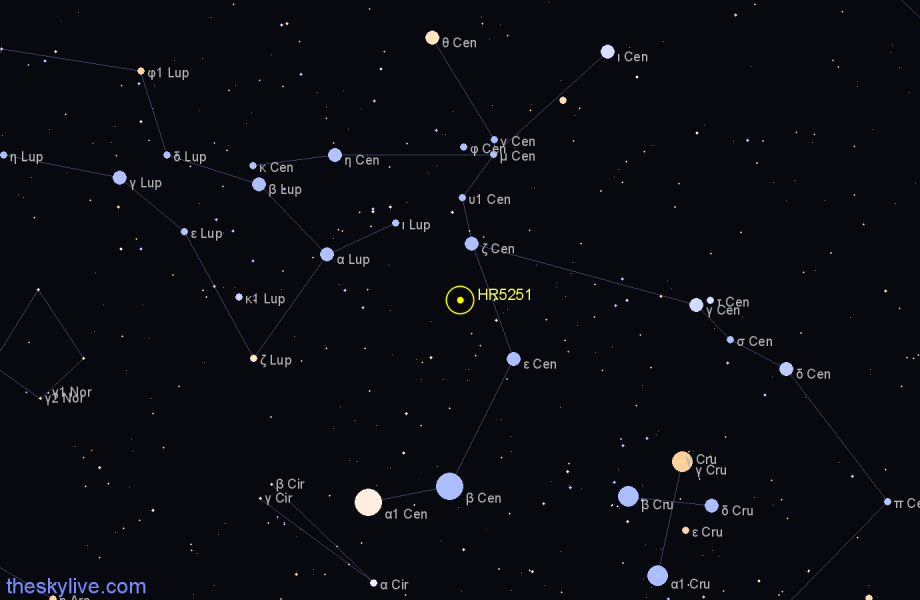 Finder chart HR5251 star