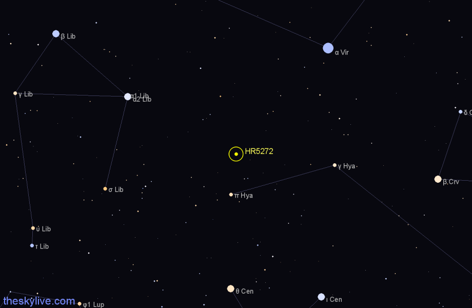 Finder chart HR5272 star
