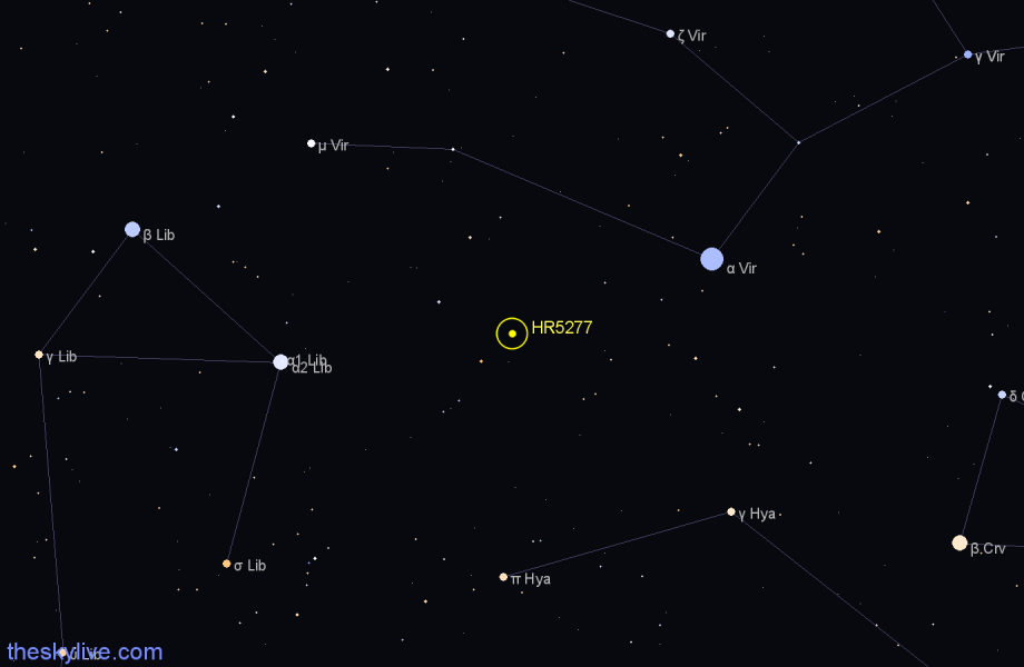 Finder chart HR5277 star