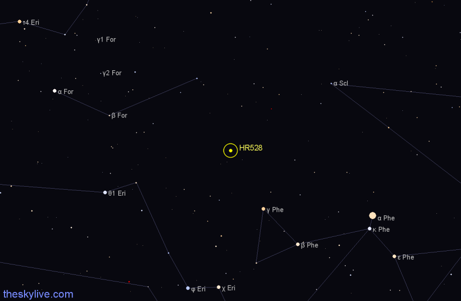 Finder chart HR528 star