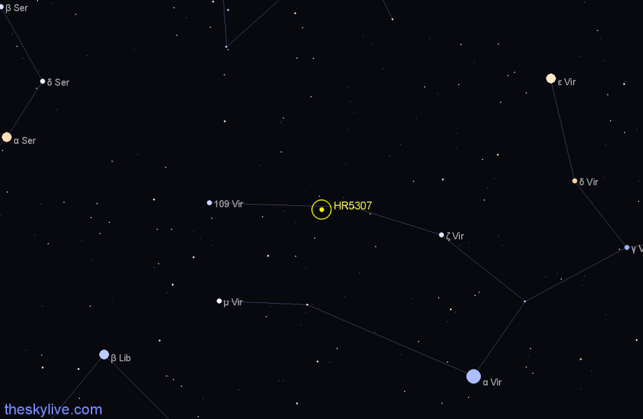 Finder chart HR5307 star