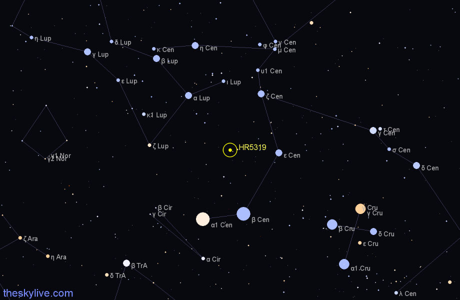 Finder chart HR5319 star