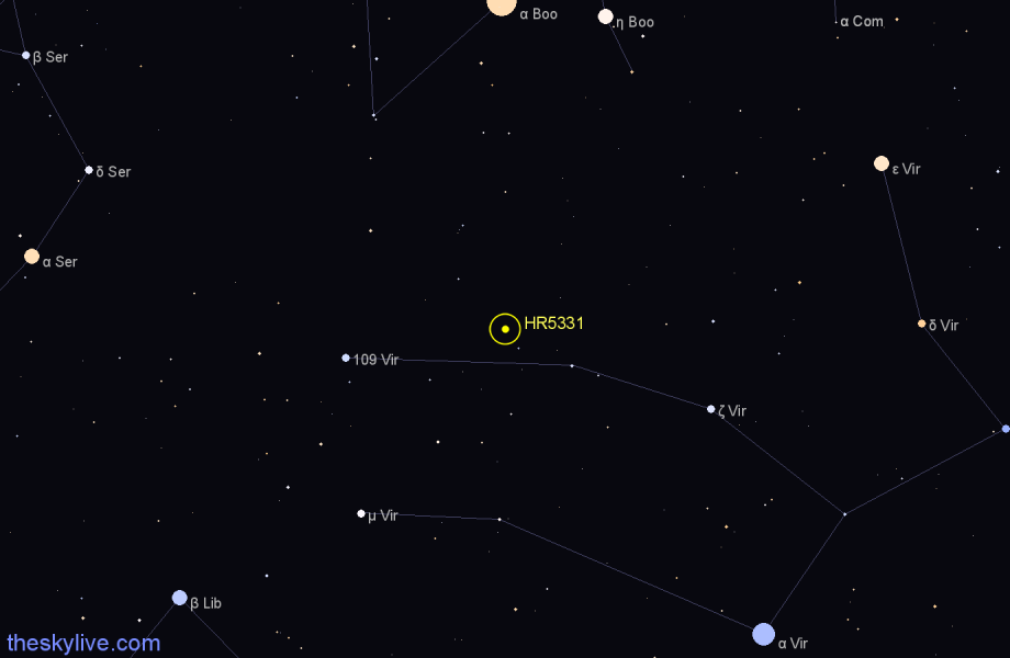 Finder chart HR5331 star