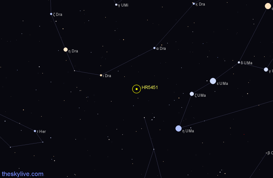 Finder chart HR5451 star