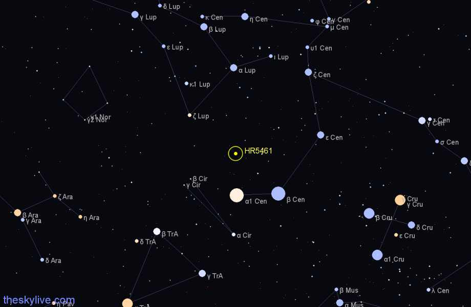 Finder chart HR5461 star