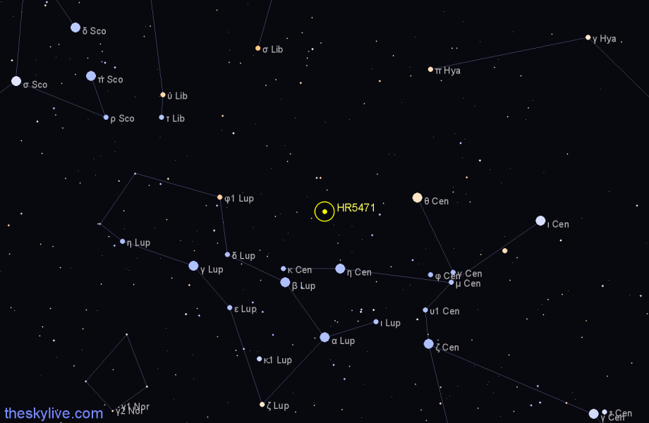 Finder chart HR5471 star