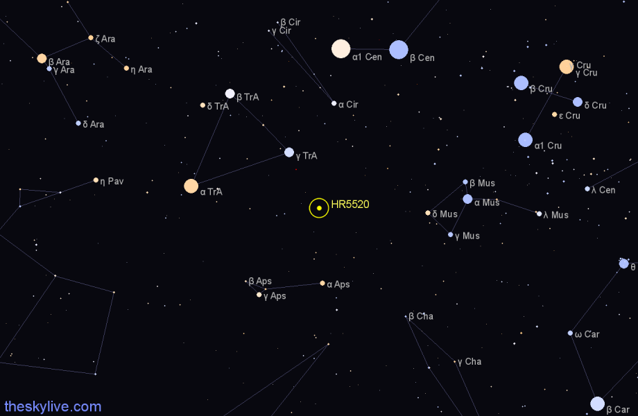 Finder chart HR5520 star