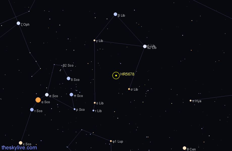 Finder chart HR5678 star
