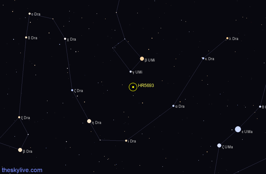 Finder chart HR5693 star