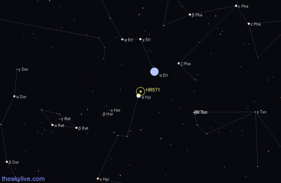 Finder chart HR571 star