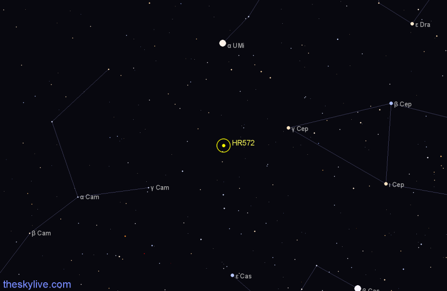 Finder chart HR572 star