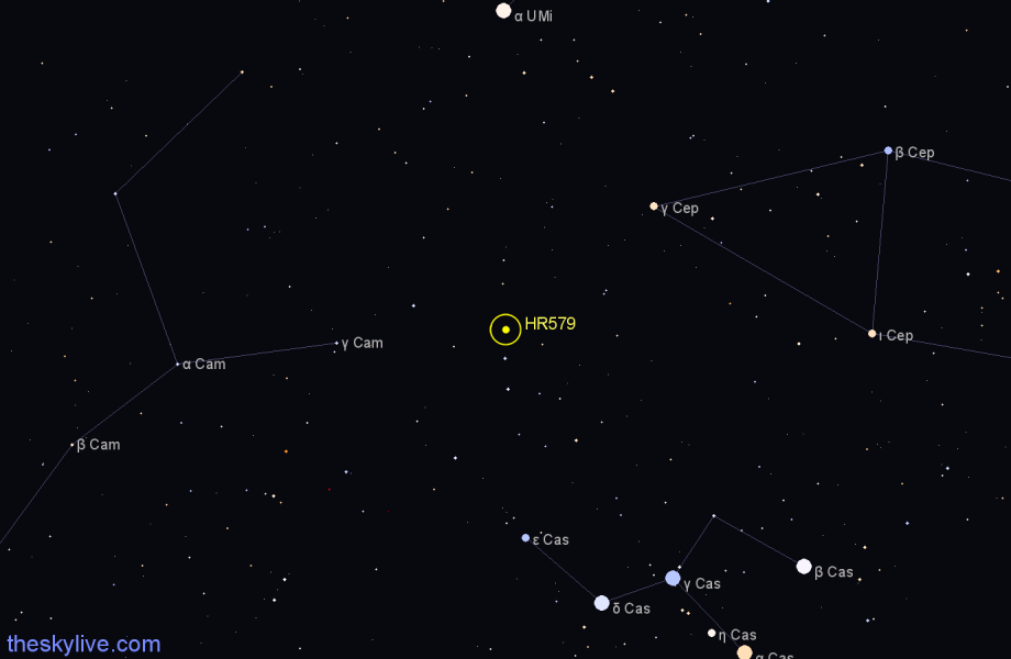 Finder chart HR579 star