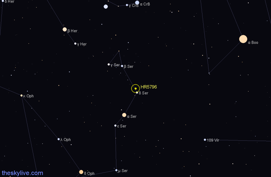 Finder chart HR5796 star