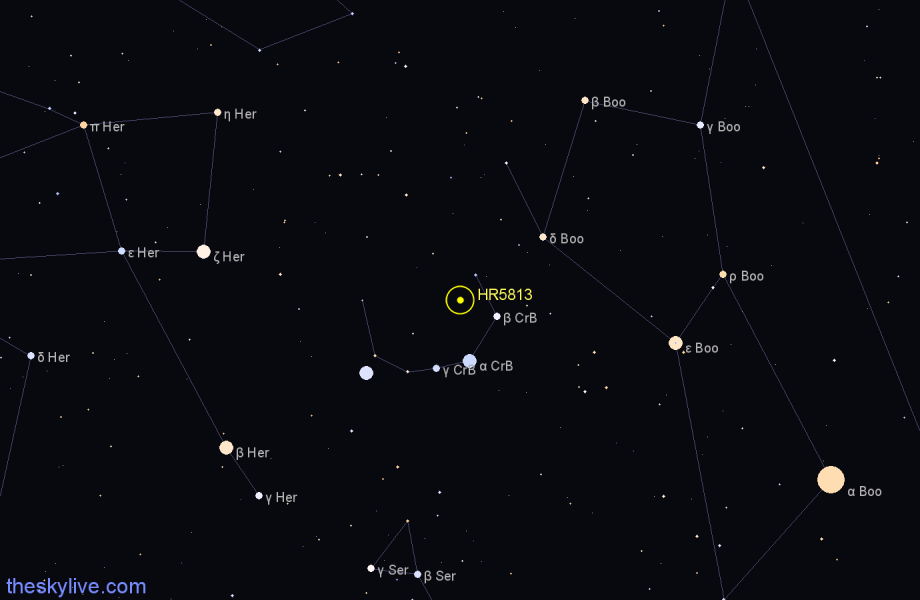 Finder chart HR5813 star