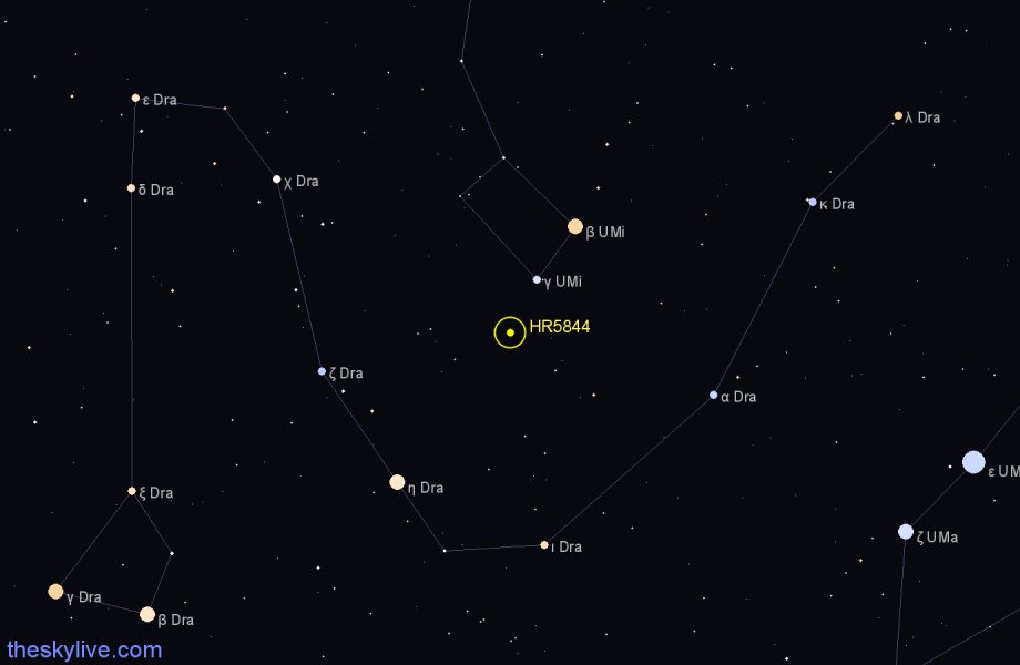 Finder chart HR5844 star