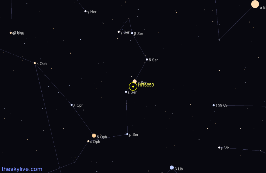 Finder chart HR5859 star