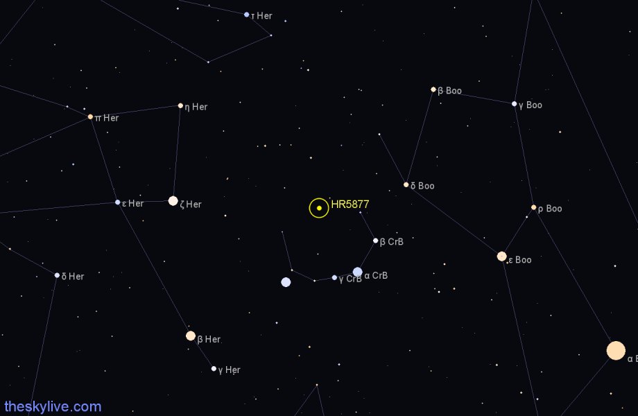 Finder chart HR5877 star
