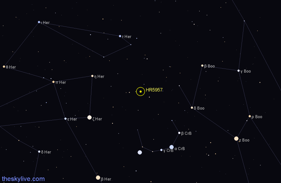 Finder chart HR5957 star