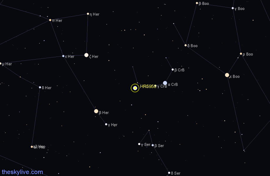 Finder chart HR5958 star