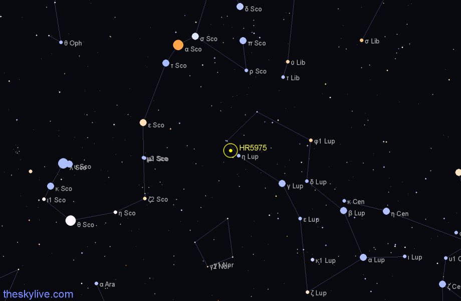 Finder chart HR5975 star