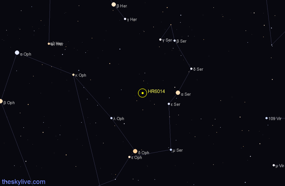 Finder chart HR6014 star