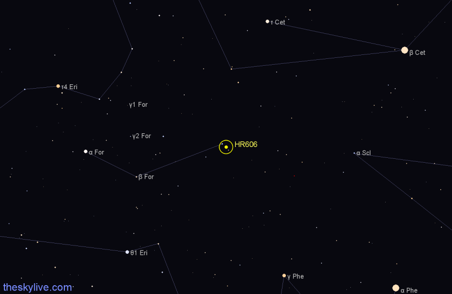Finder chart HR606 star