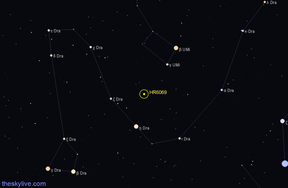 Finder chart HR6069 star