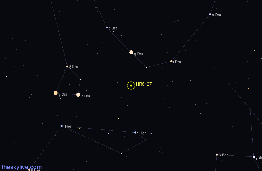 Finder chart HR6127 star