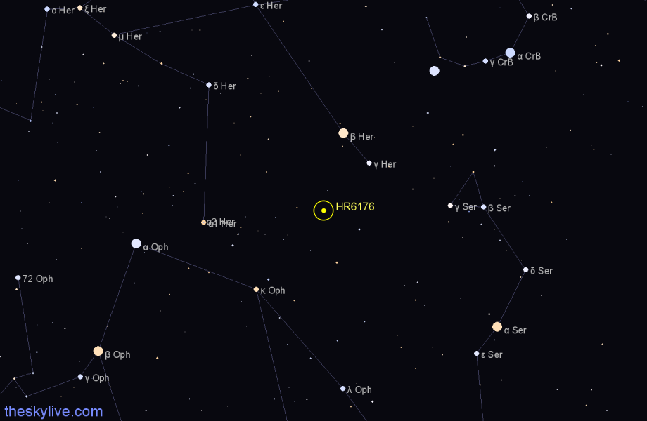 Finder chart HR6176 star