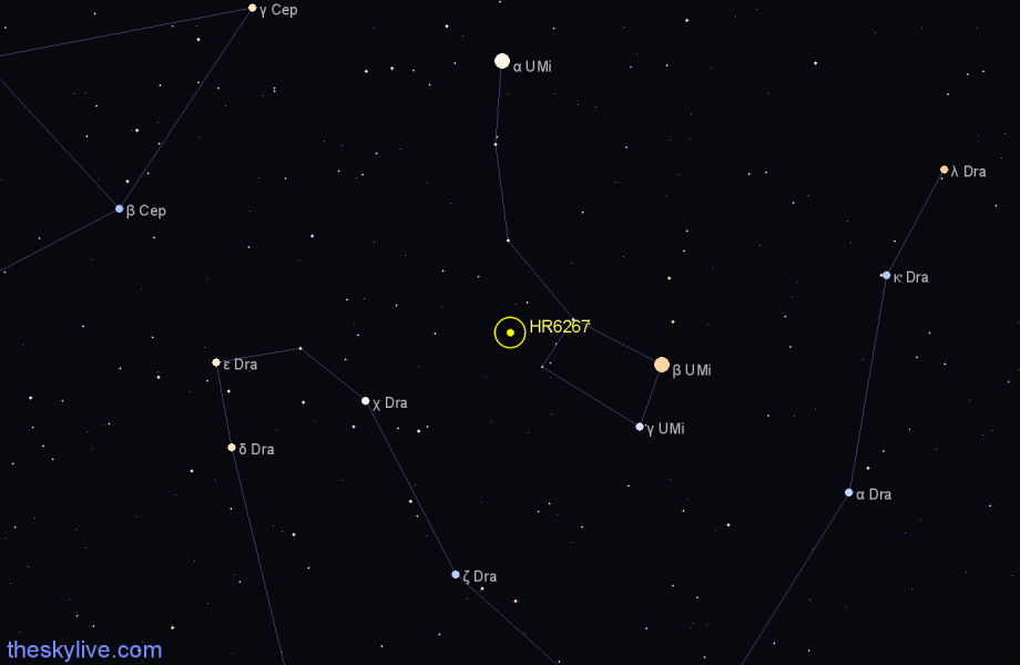 Finder chart HR6267 star